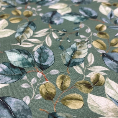 Jersey | Eukalyptus Blätter | mint petrol